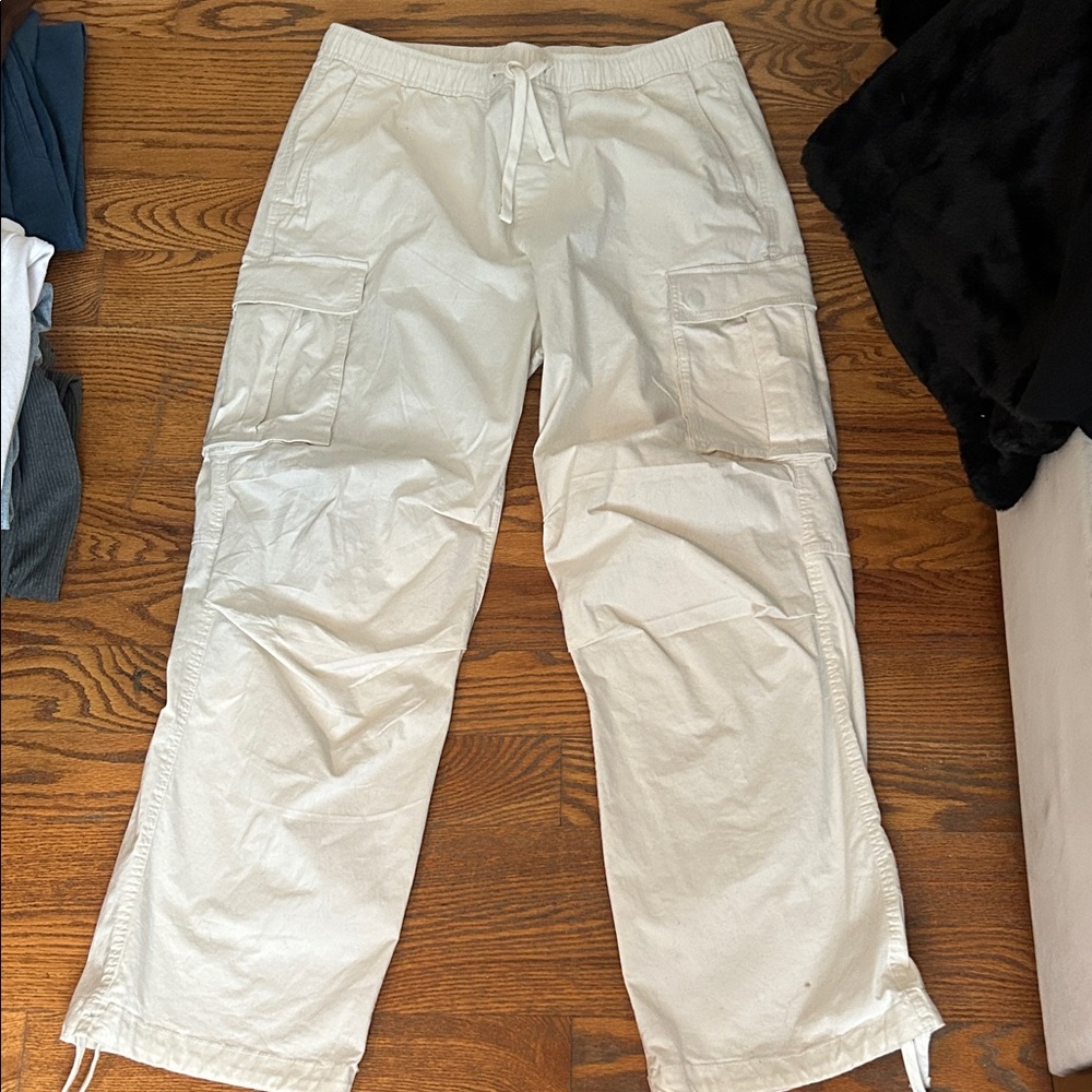 H&M Cream Straight Leg Pants